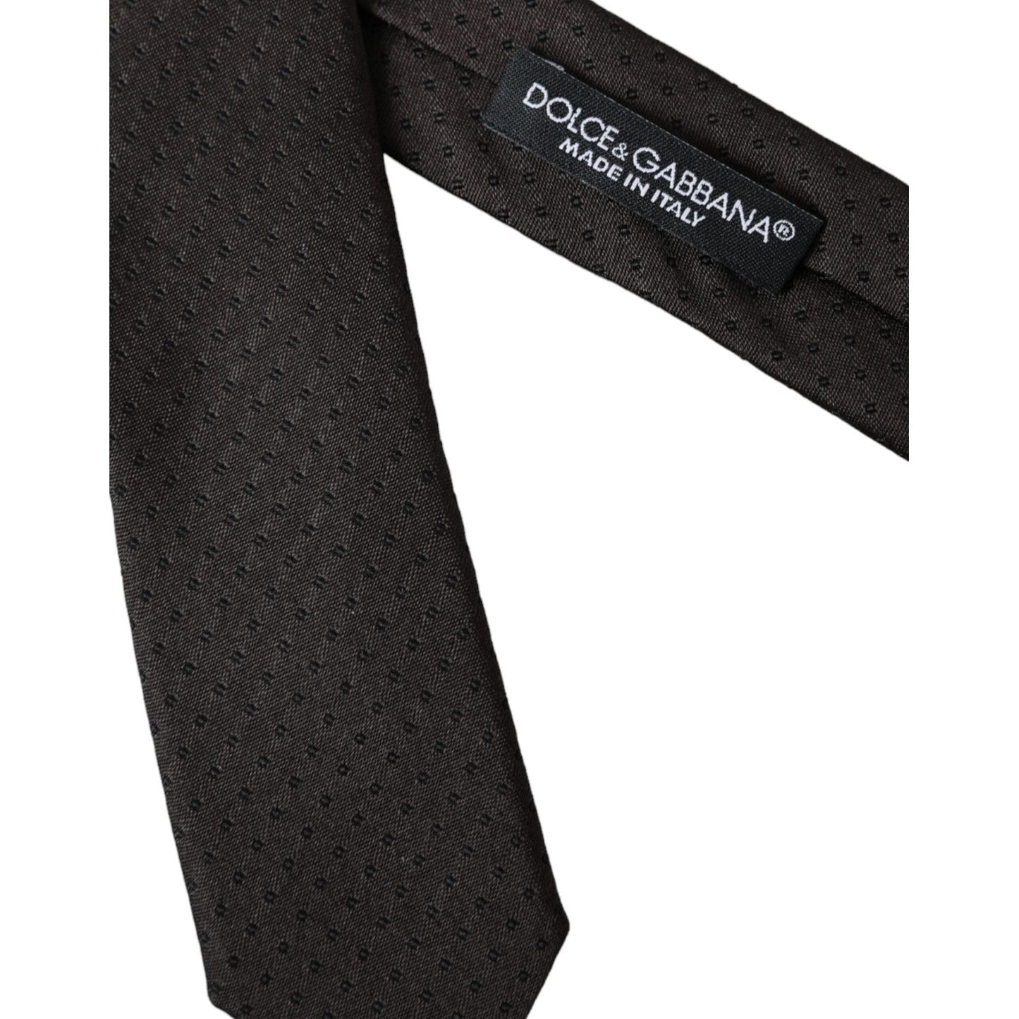 Dolce & Gabbana Black Patterned Silk Adjustable Men Tie Dolce & Gabbana