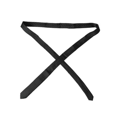 Dolce & Gabbana Black Jacquard Patterned Silk Adjustable Men Tie