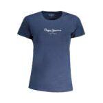 Pepe Jeans Blue Cotton Tops & T-Shirt Pepe Jeans