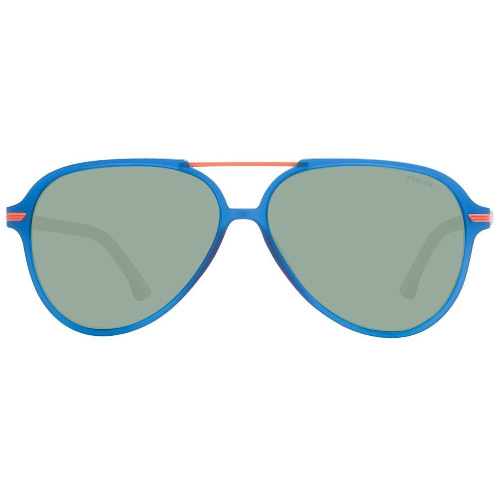 Police Blue Plastic Sunglasses