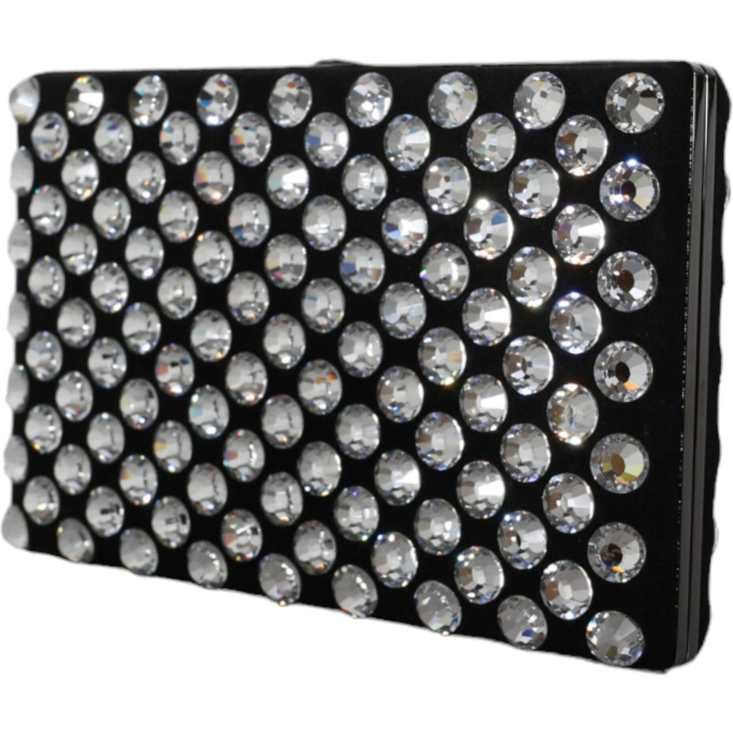 Dolce & Gabbana Black Velvet Crystal Clutch Evening Party Purse Bag Dolce & Gabbana