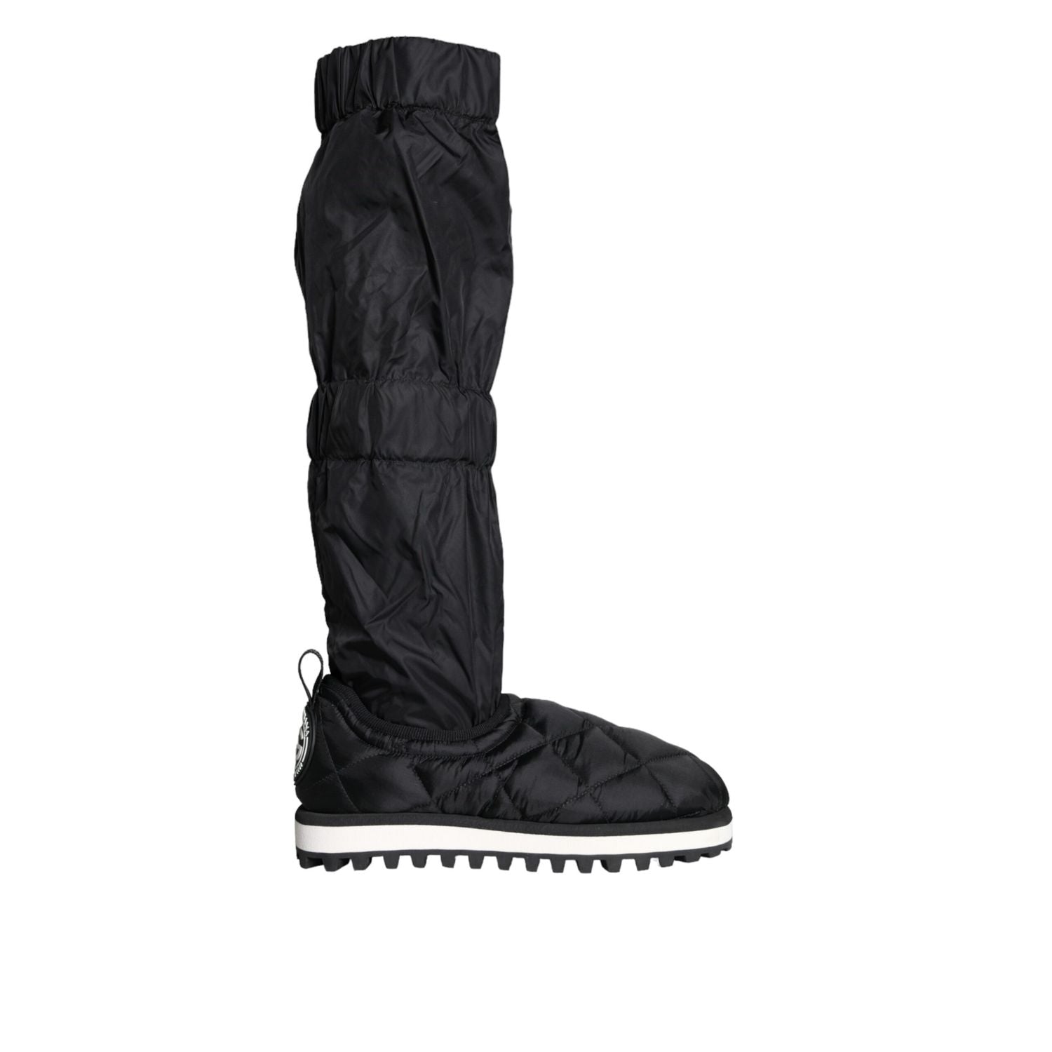 Dolce & Gabbana Black Quilted High Top Boots Sneakers Shoes