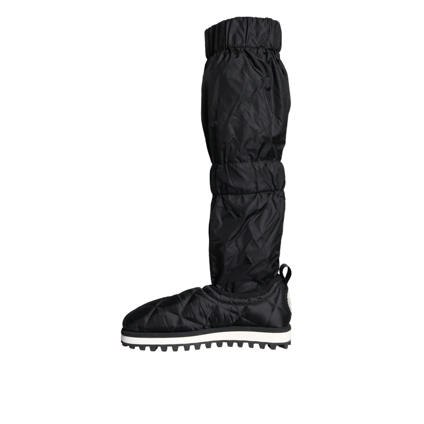 Dolce & Gabbana Black Quilted High Top Boots Sneakers Shoes