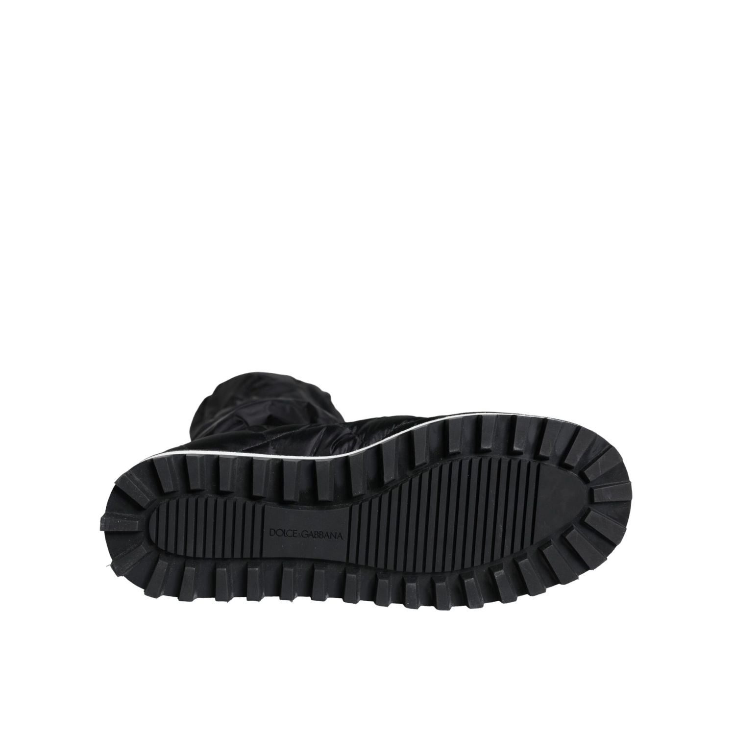 Dolce & Gabbana Black Quilted High Top Boots Sneakers Shoes