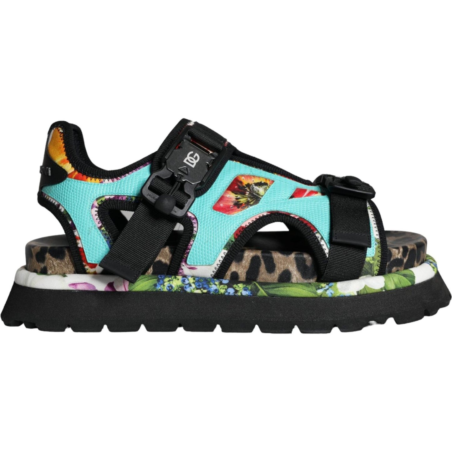 Dolce & Gabbana Multicolor Patchwork Slides Sandals Men Shoes Dolce & Gabbana