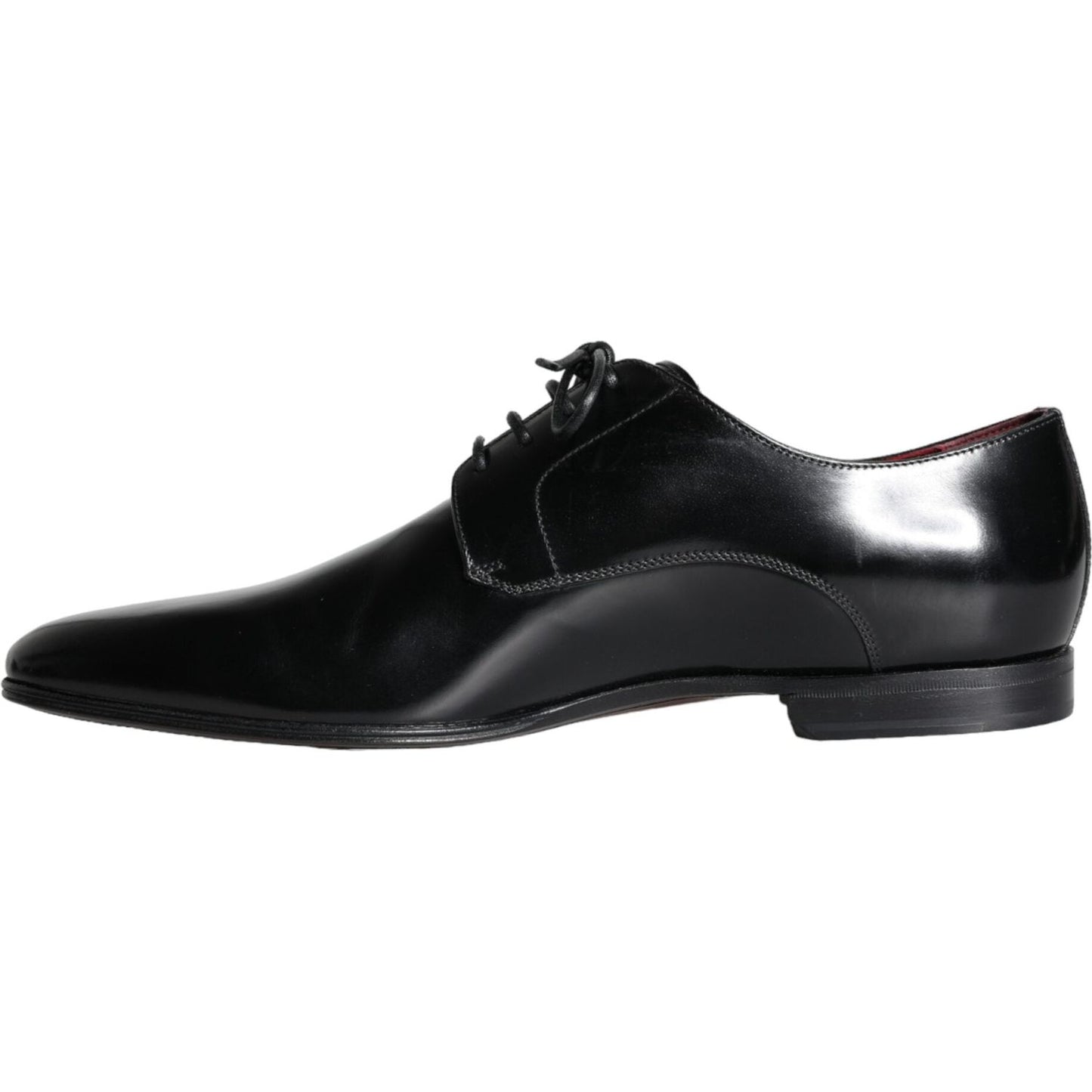 Dolce & Gabbana Black Calfskin Leather Derby Dress Men Shoes Dolce & Gabbana