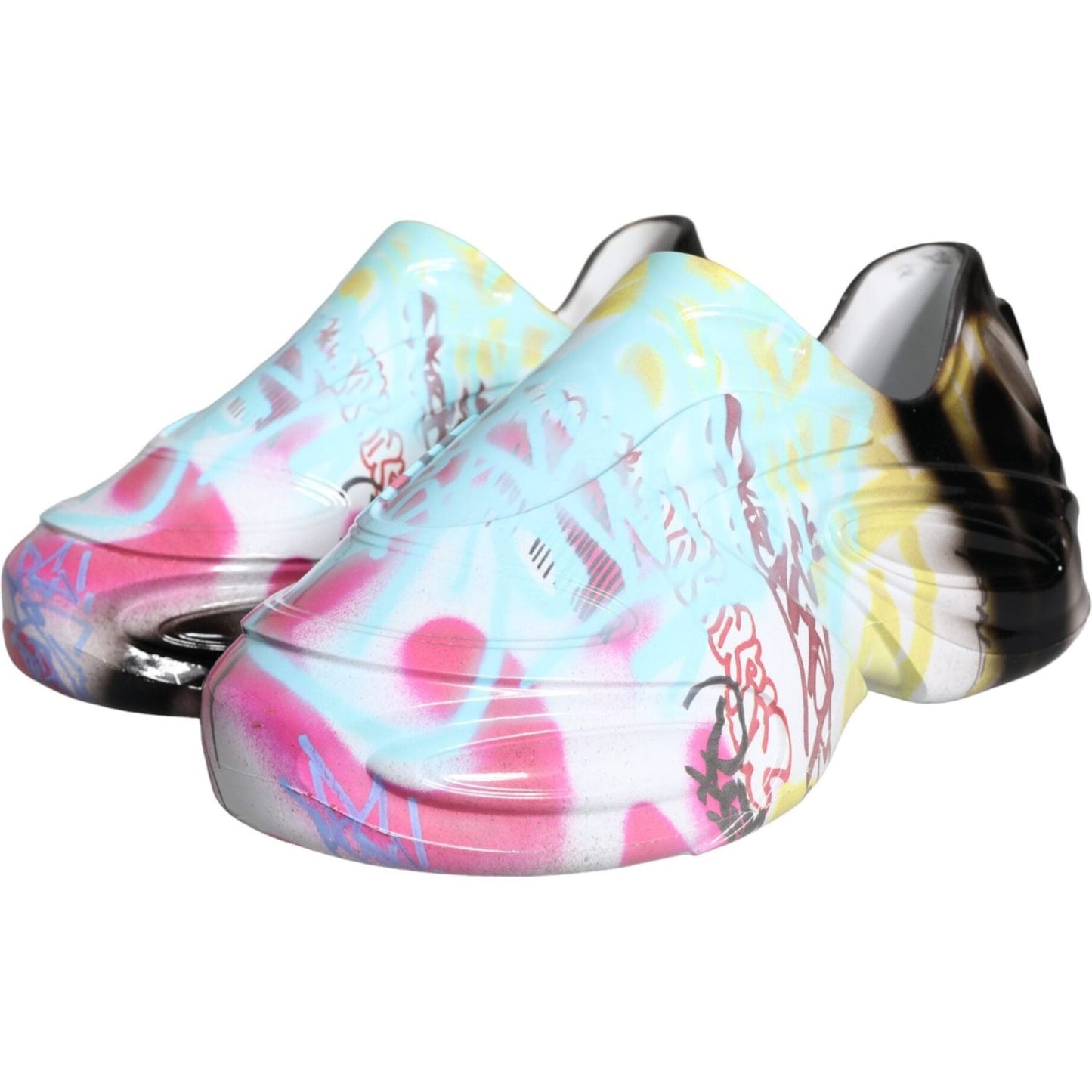 Dolce & Gabbana Multicolor Graffiti Rubber Low Top Sneakers Shoes Dolce & Gabbana