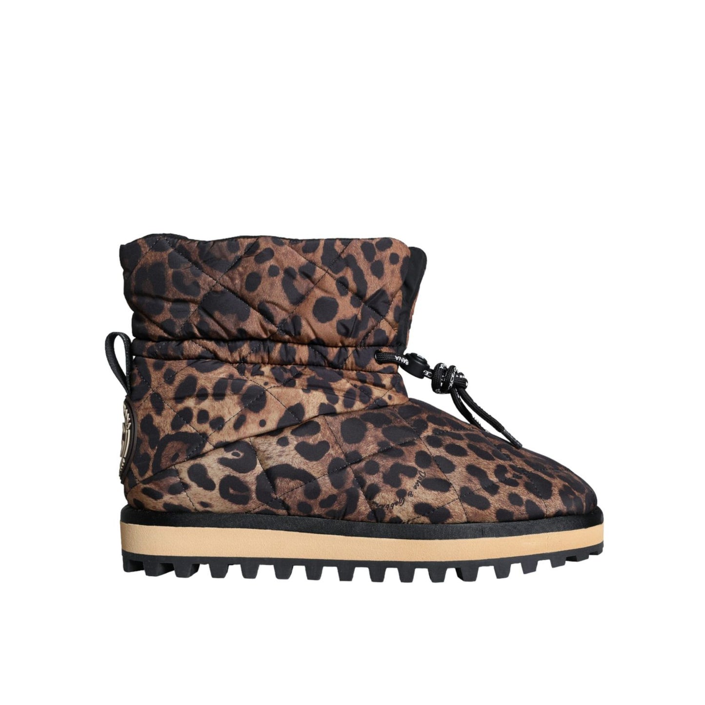 Dolce & Gabbana Brown Leopard Ankle Boots Padded Shoes