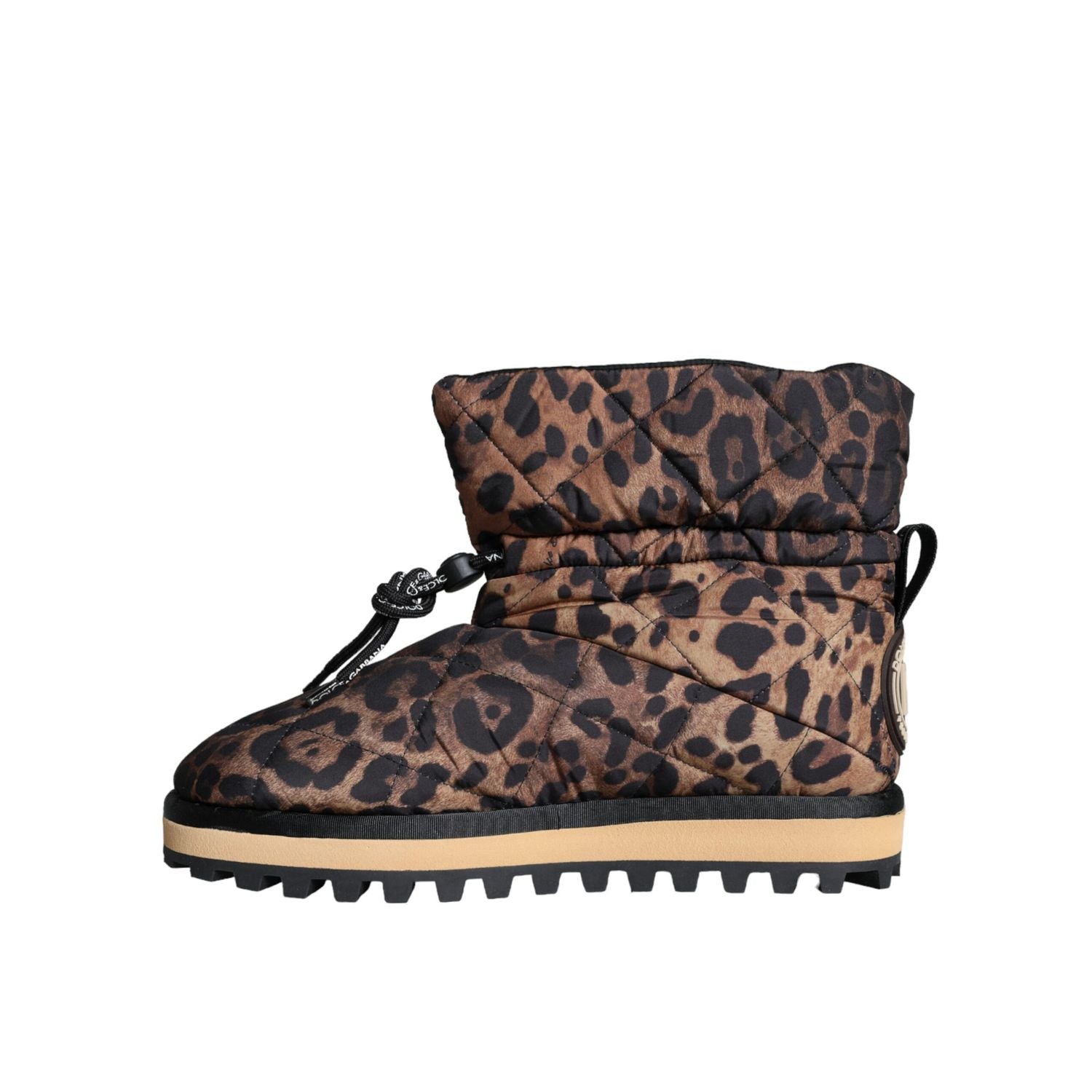 Dolce & Gabbana Brown Leopard Ankle Boots Padded Shoes