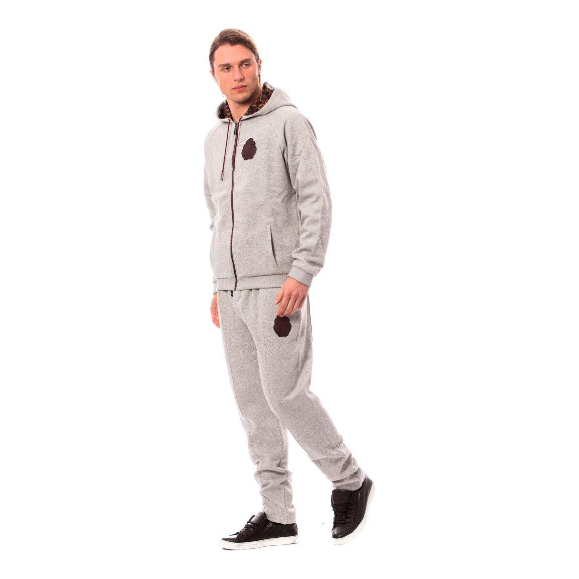 Billionaire Italian Couture Gray Cotton Hooded Sweatsuit 1728,3XL,67345645728,Billionaire Italian Couture,Clothing,Gray,Material: 100% Cotton,Men,Men - Clothing,New with tags,Sportswear - Clothing,Sweatsuits - Men - Clothing,Sweatsuits - Sportswear - Clot