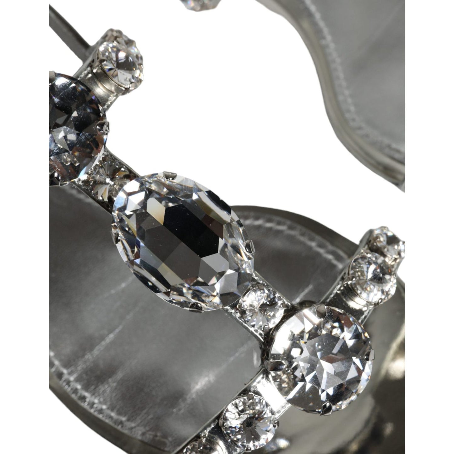 Dolce & Gabbana Silver Crystal Sandals Flats Flip Flops Shoes Dolce & Gabbana