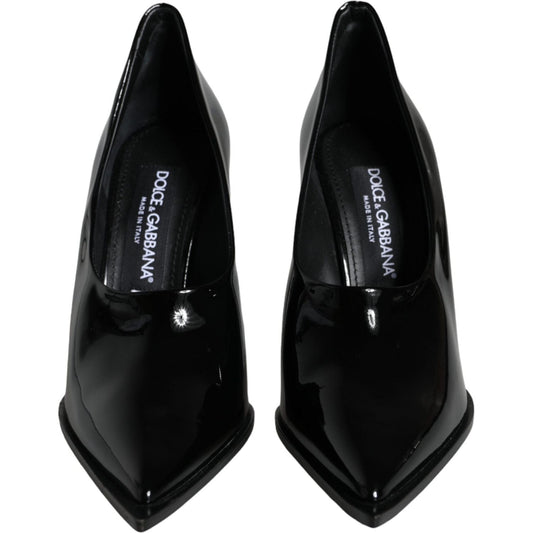 Dolce & Gabbana Black Patent Leather High Heels Pumps Shoes Dolce & Gabbana