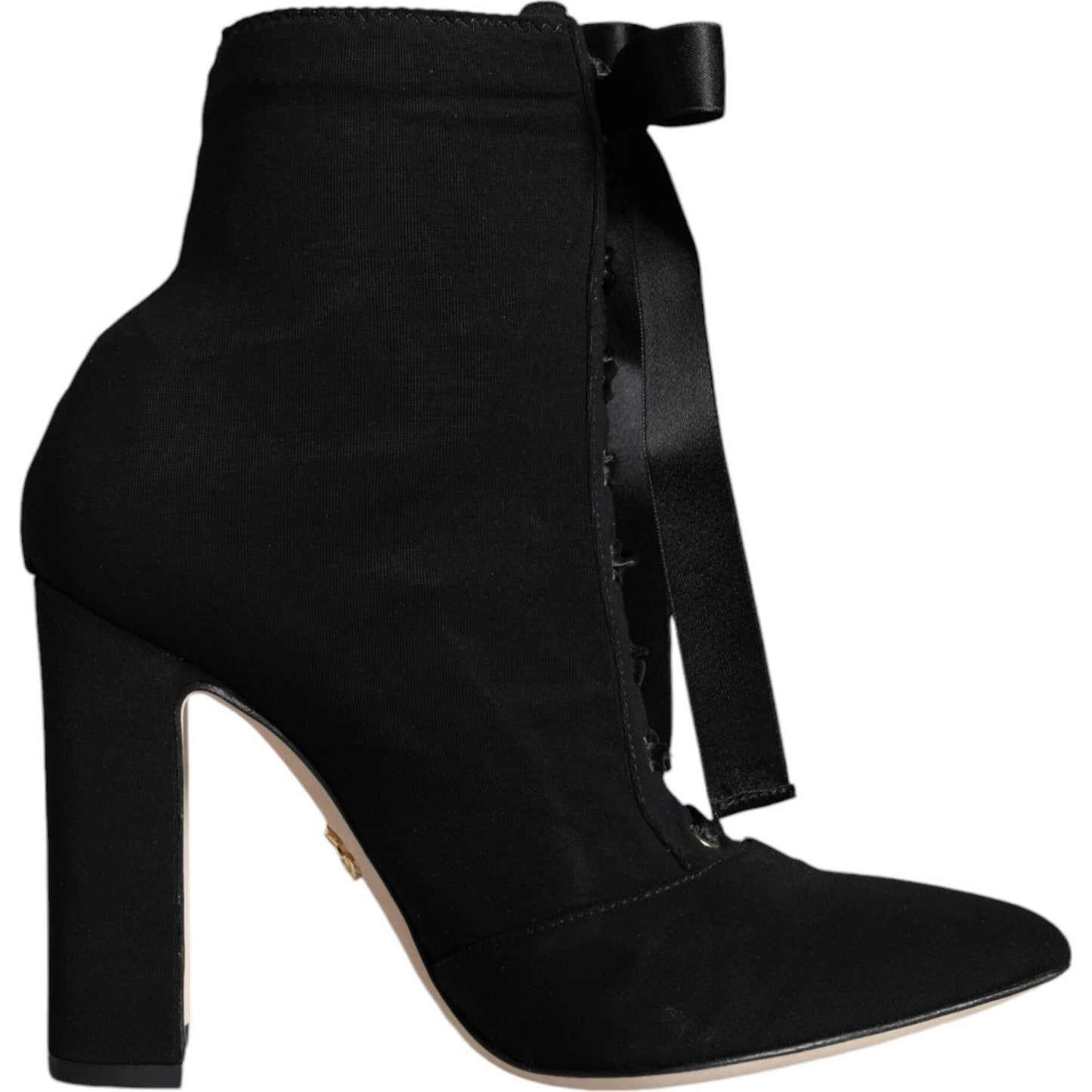 Dolce & Gabbana Black Jersey Stretch Ankle Booties Shoes Dolce & Gabbana