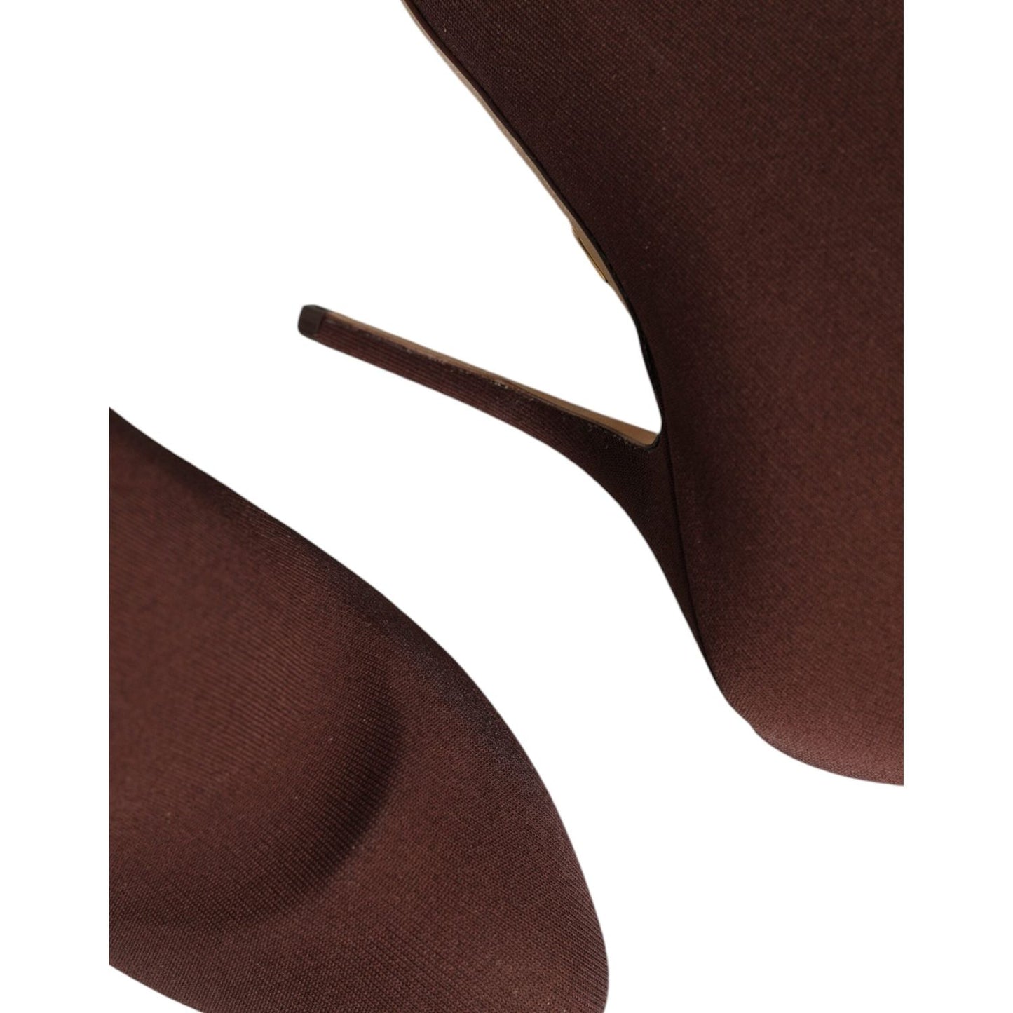 Dolce & Gabbana Brown Stiletto Heels Socks Ankle Boots Shoes Dolce & Gabbana