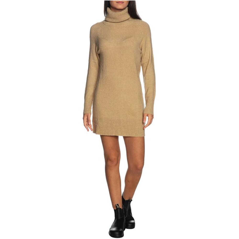 Yes Zee Beige Viscose Dress Yes Zee