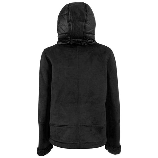 Yes Zee Black Nylon Women Jacket Yes Zee