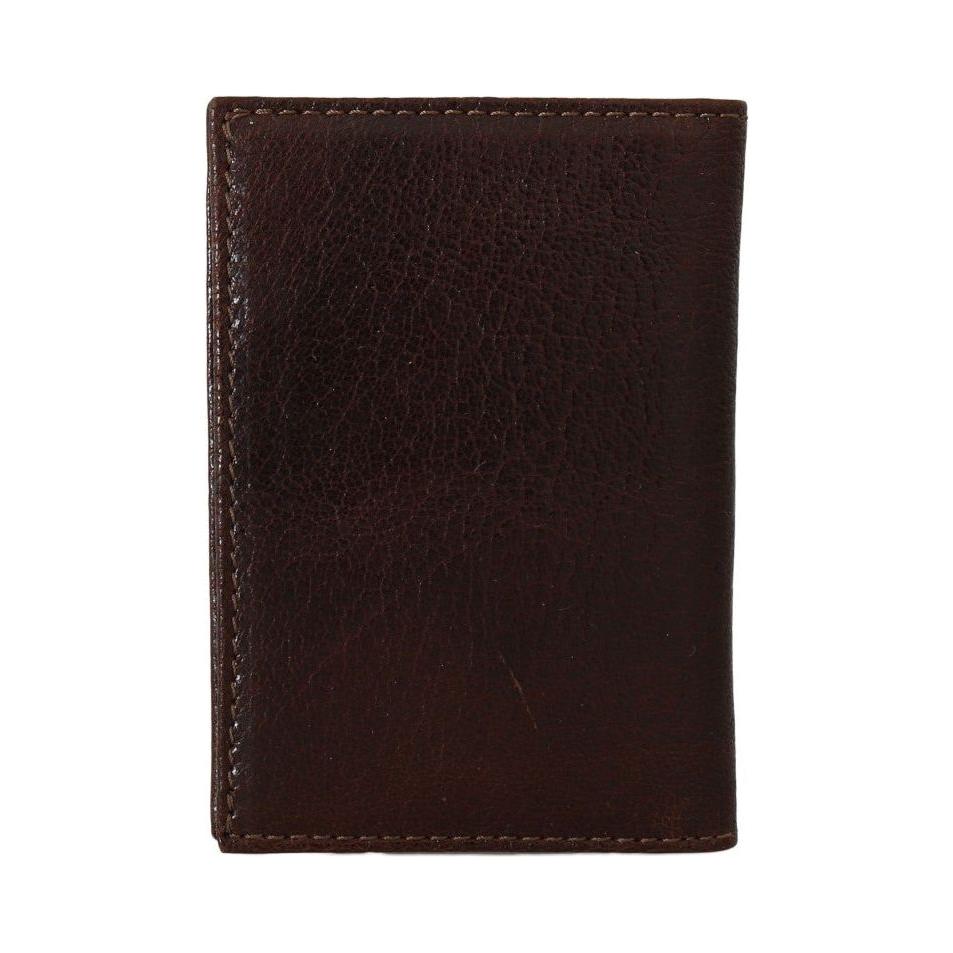 Billionaire Italian Couture Brown Leather Bifold Wallet Wallet