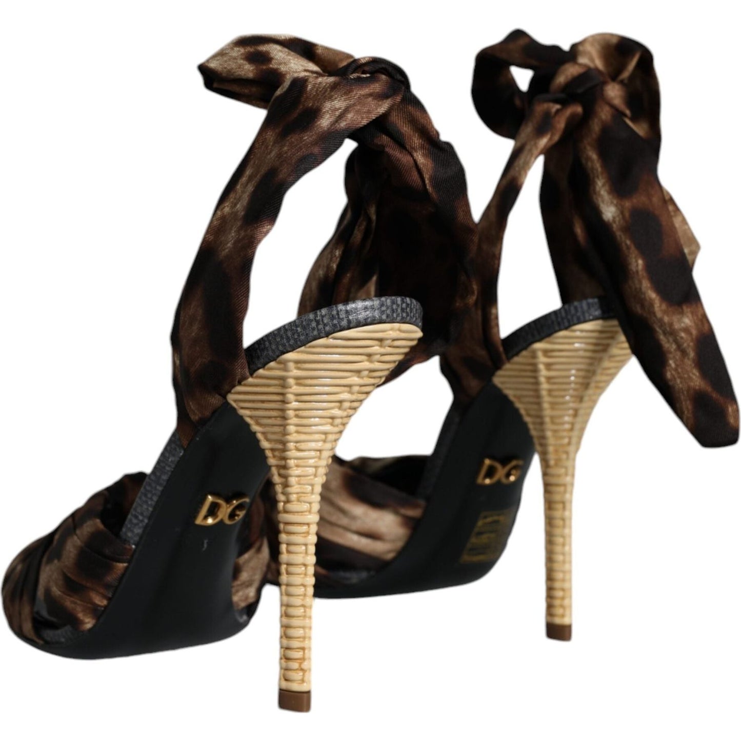 Dolce & Gabbana Brown Leopard Keira Heels Sandals Shoes Dolce & Gabbana