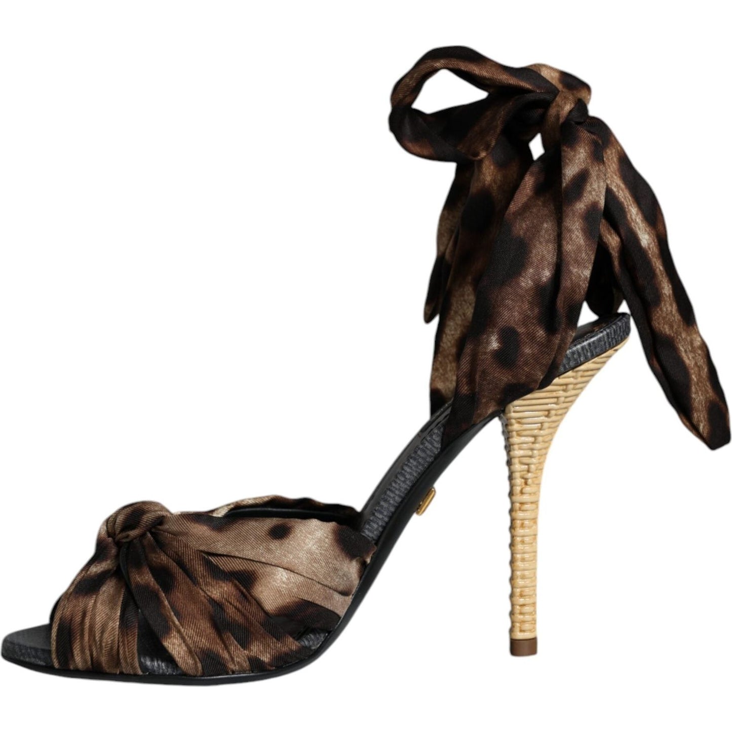 Dolce & Gabbana Brown Leopard Keira Heels Sandals Shoes Dolce & Gabbana