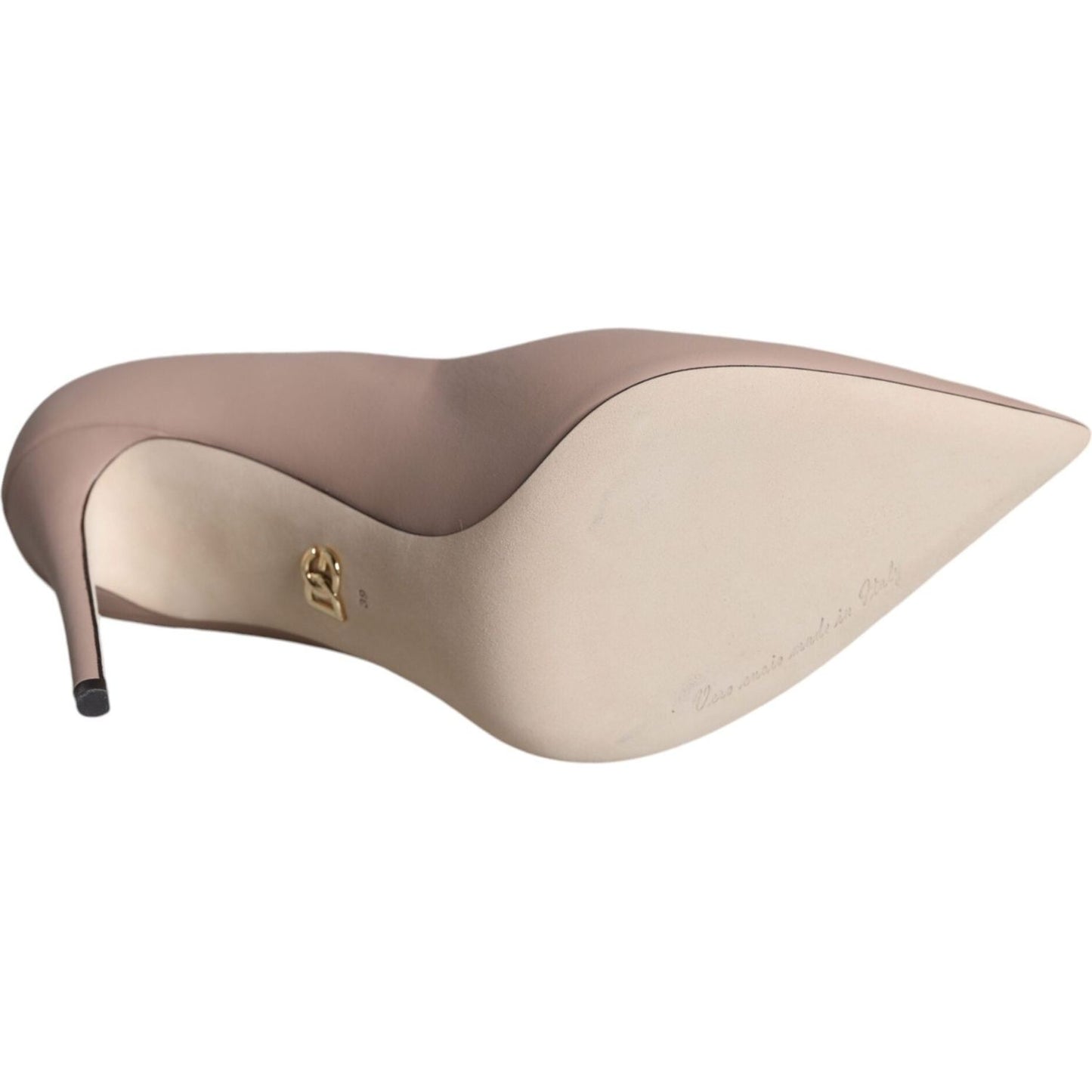 Dolce & Gabbana Beige Leather Stiletto Heels Pumps Shoes Dolce & Gabbana