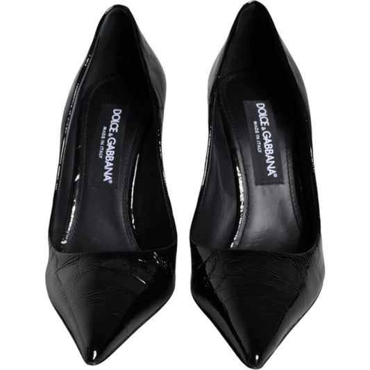 Dolce & Gabbana Black Patent Leather High Heels Pumps Shoes Dolce & Gabbana