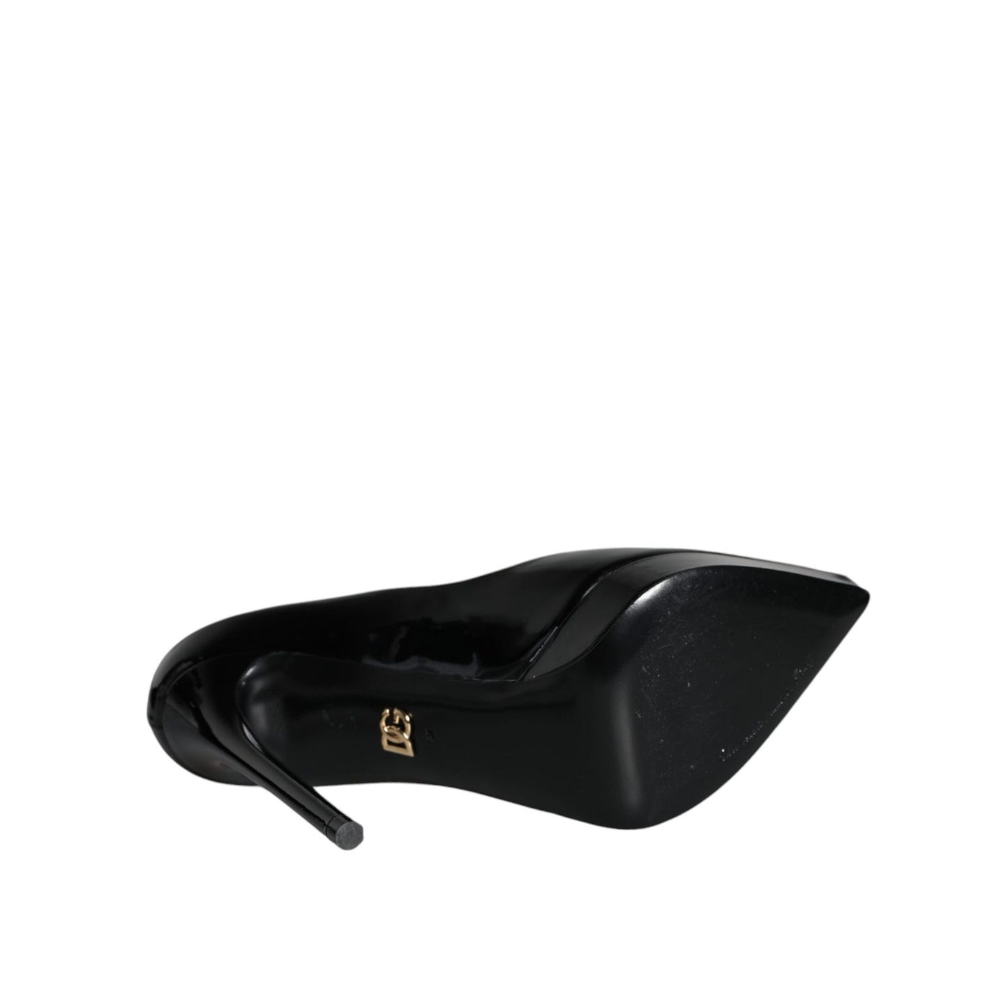 Dolce & Gabbana Black Leather Platform Heels Pumps Shoes