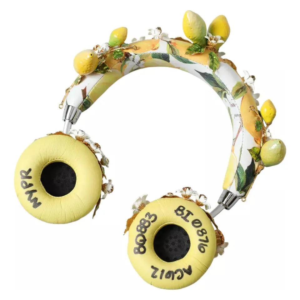 Dolce & Gabbana Lemon Crystal Floral Headset Audio Headphones Dolce & Gabbana