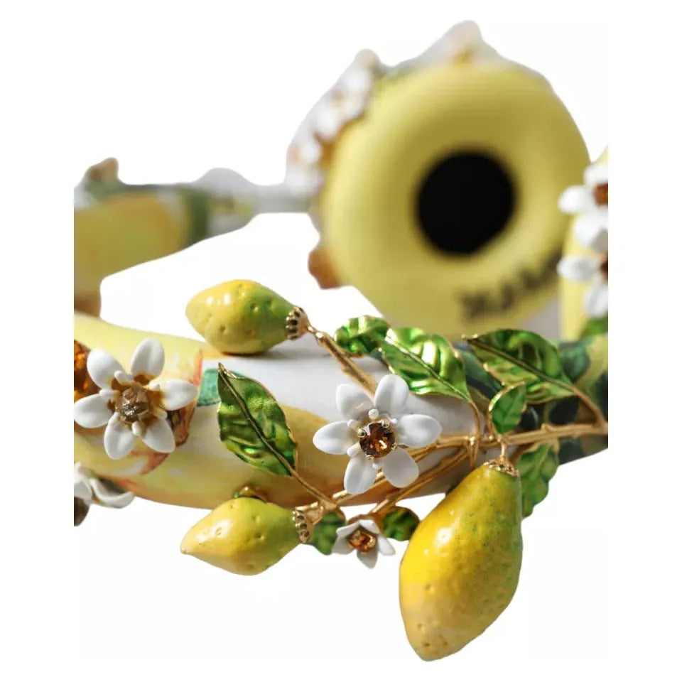 Dolce & Gabbana Lemon Crystal Floral Headset Audio Headphones Dolce & Gabbana