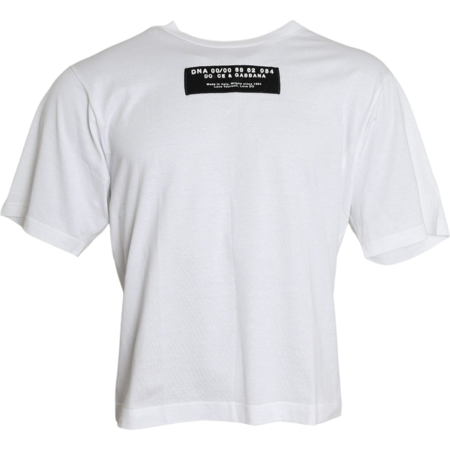 Dolce & Gabbana White Cotton Short Sleeve Crewneck T-shirt Dolce & Gabbana