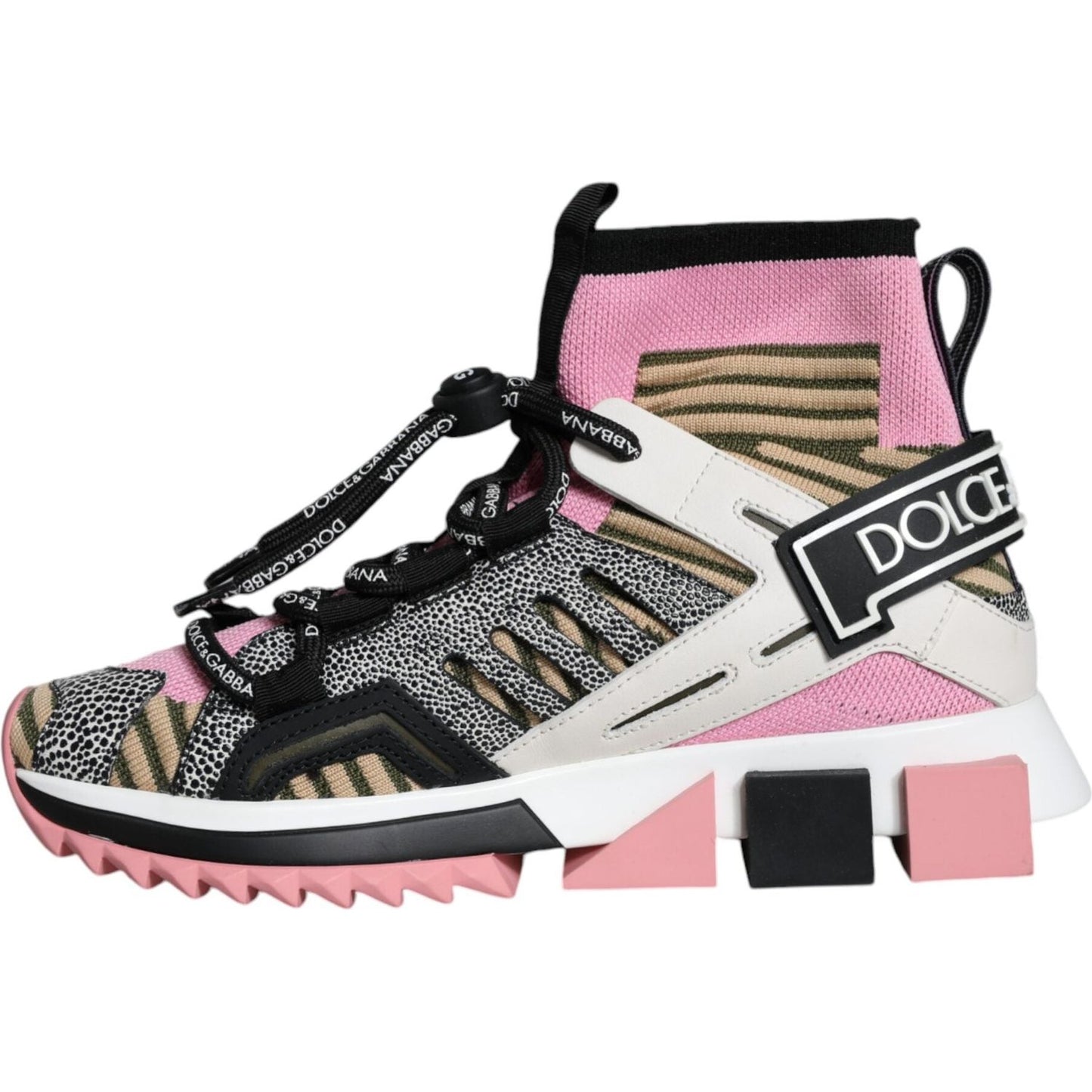 Dolce & Gabbana Multicolor Sorrento Socks Logo Sneakers Shoes Dolce & Gabbana