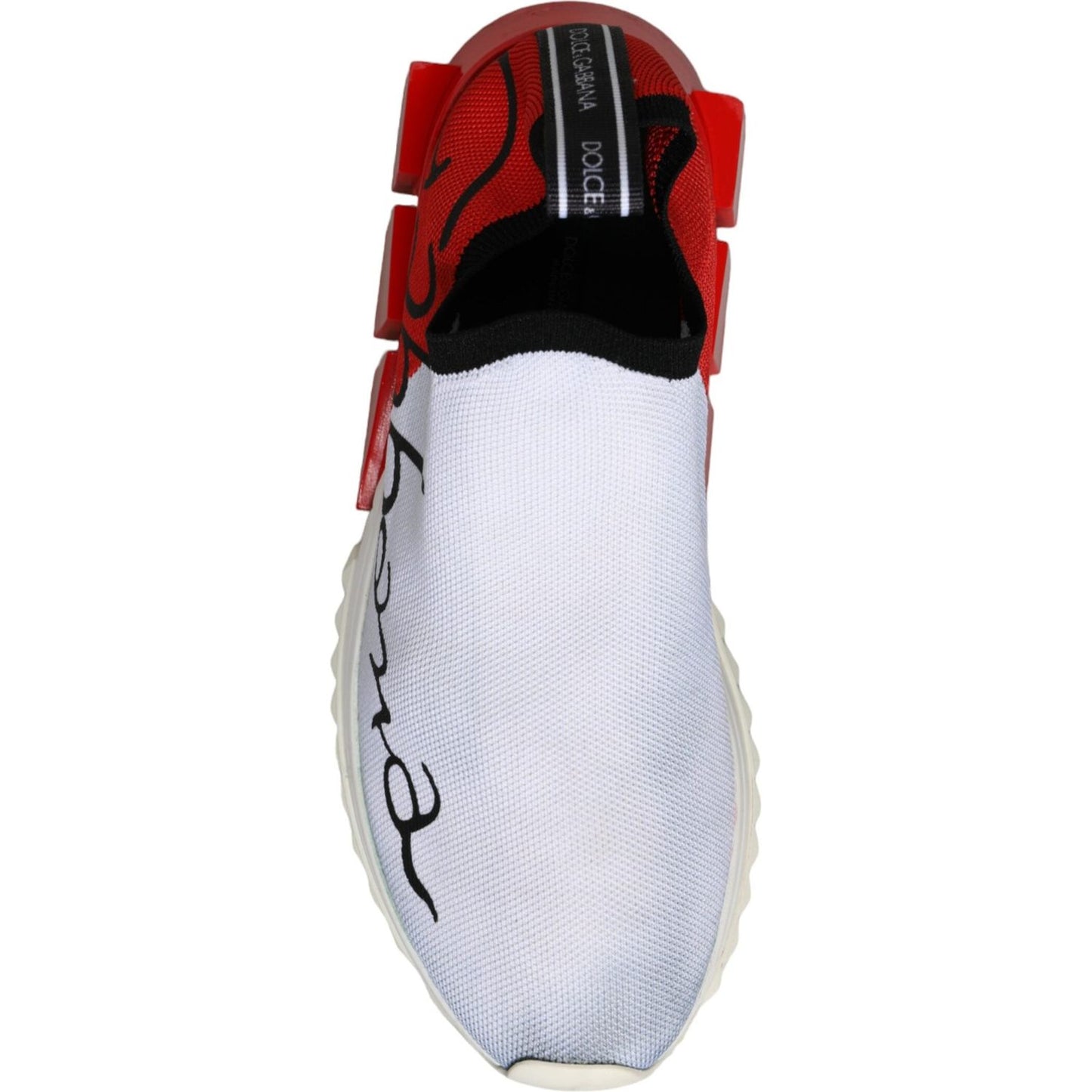 Dolce & Gabbana Red White Logo Sorrento Sneakers Shoes Dolce & Gabbana