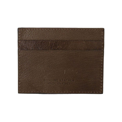 Billionaire Italian Couture Brown Leather Cardholder Wallet Wallet