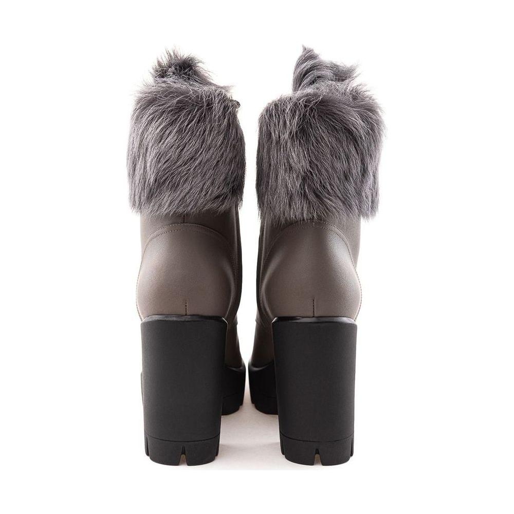 Giuseppe Zanotti Gray Eco Leather Boot Giuseppe Zanotti