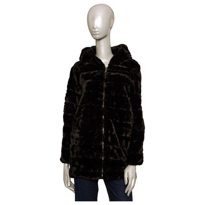 Baldinini Trend Black Polyester Women Coat