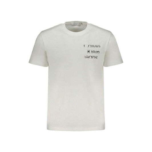 Calvin Klein White Cotton T-Shirt Calvin Klein