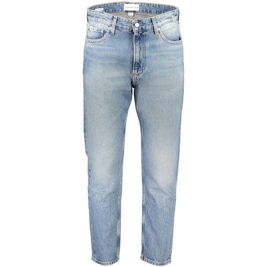 Calvin Klein Light Blue Cotton Jeans & Pant Calvin Klein