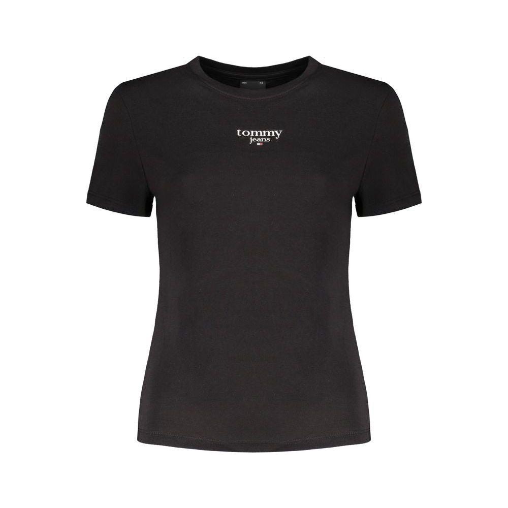 Tommy Hilfiger Black Cotton Tops & T-Shirt Tommy Hilfiger