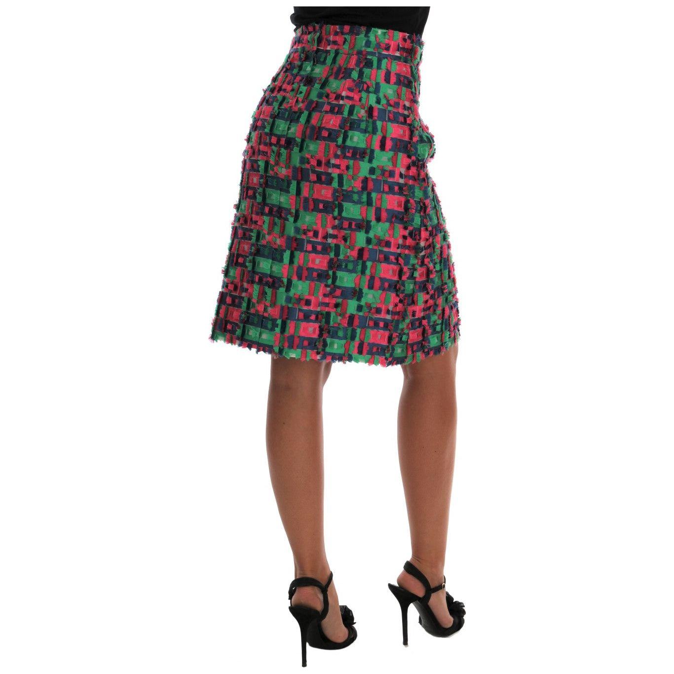 Dolce & Gabbana Elegant Jacquard High Waist Pencil Skirt Dolce & Gabbana