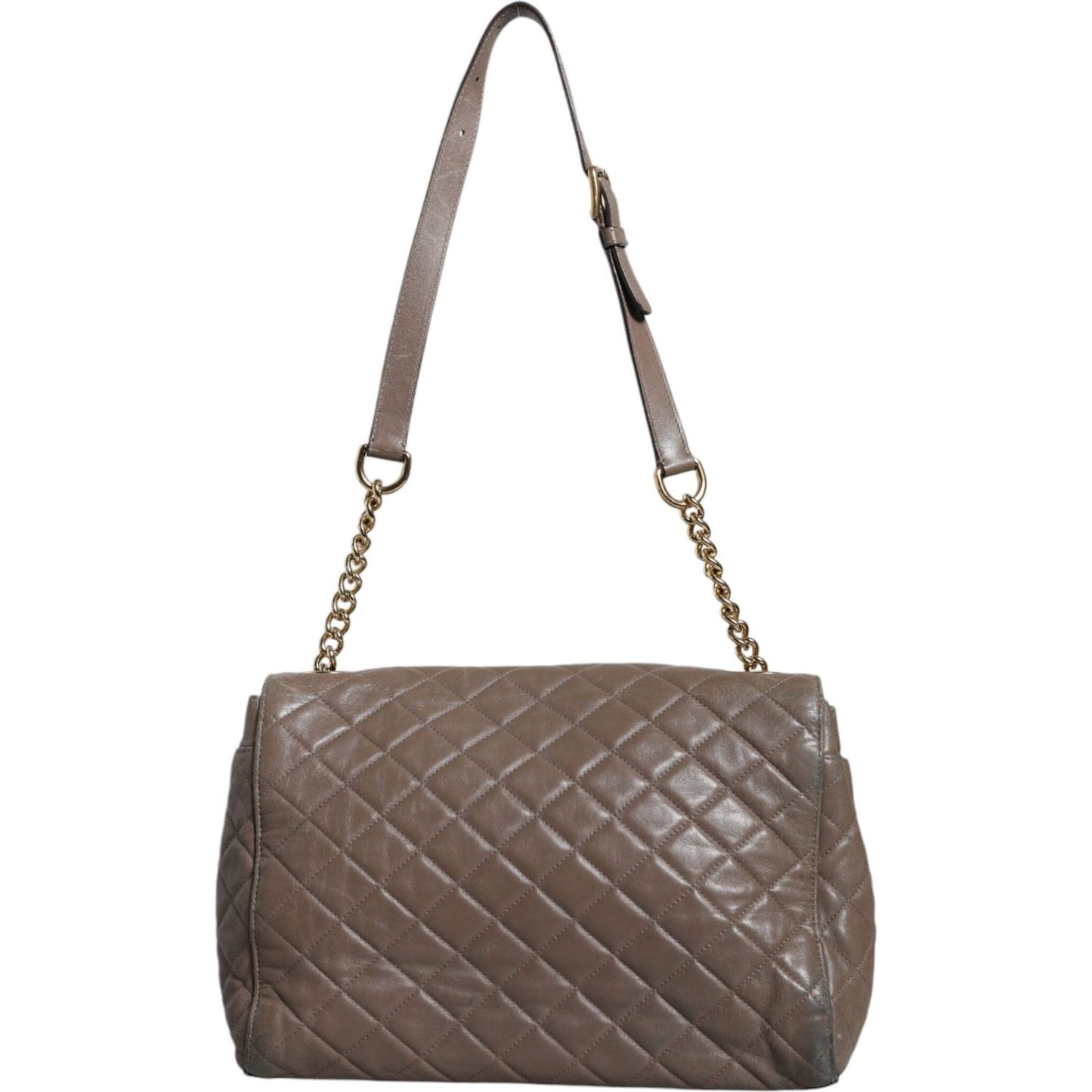 Dolce & Gabbana Brown Quilted Leather Shoulder Purse Satchel Bag Dolce & Gabbana