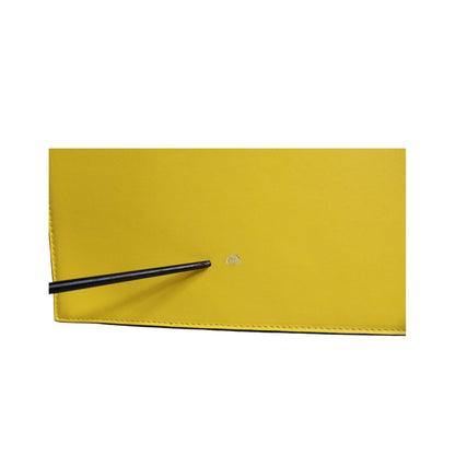 MSGM Yellow Leather Logo Crossbody Sling Shoulder Bag