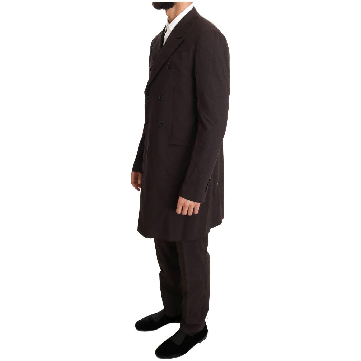 Dolce & Gabbana Bordeaux Wool Stretch Long 3 Piece Suit 1728,3% Elastane (stretch),67345645728,Bordeaux,Clothing,Dolce & Gabbana,IT48 | M,Material: 97% Wool,Men,Men - Clothing,New with tags,Suits & Blazers - Clothing,Suits - Men - Clothing,Three-Piece Sui