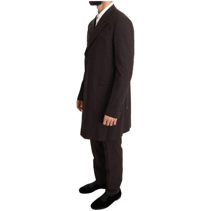 Dolce & Gabbana Bordeaux Wool Stretch Long 3 Piece Suit 1728,3% Elastane (stretch),67345645728,Bordeaux,Clothing,Dolce & Gabbana,IT48 | M,Material: 97% Wool,Men,Men - Clothing,New with tags,Suits & Blazers - Clothing,Suits - Men - Clothing,Three-Piece Sui