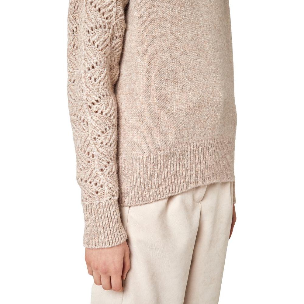 Alpha Studio Beige Wool Alpaca Sweater Alpha Studio