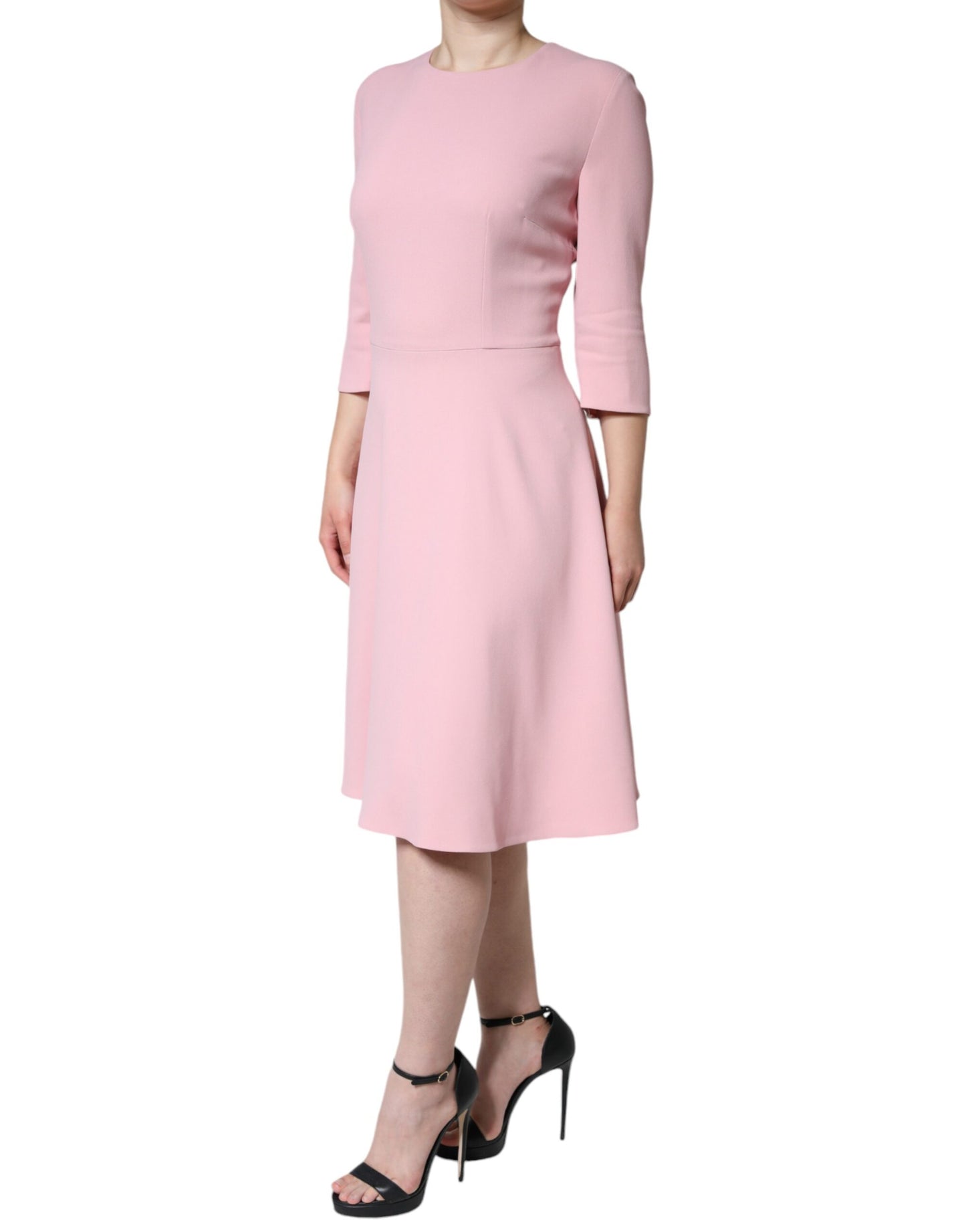 Dolce & Gabbana Pink A-line Viscose 3/4 Sleeves Dress Dolce & Gabbana