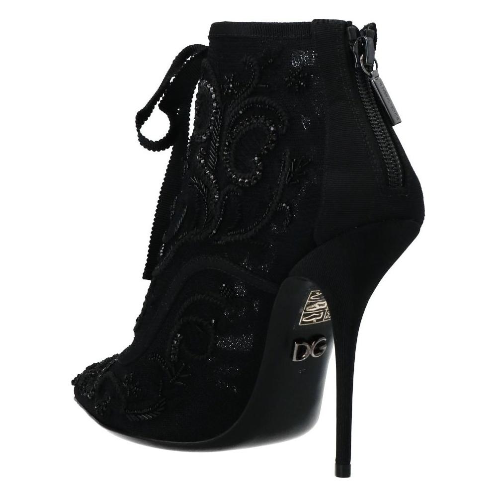 Dolce & Gabbana Black Polyester Boot Dolce & Gabbana