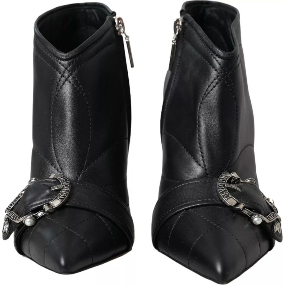 Dolce & Gabbana Black Leather Di Lambskin Boot Dolce & Gabbana