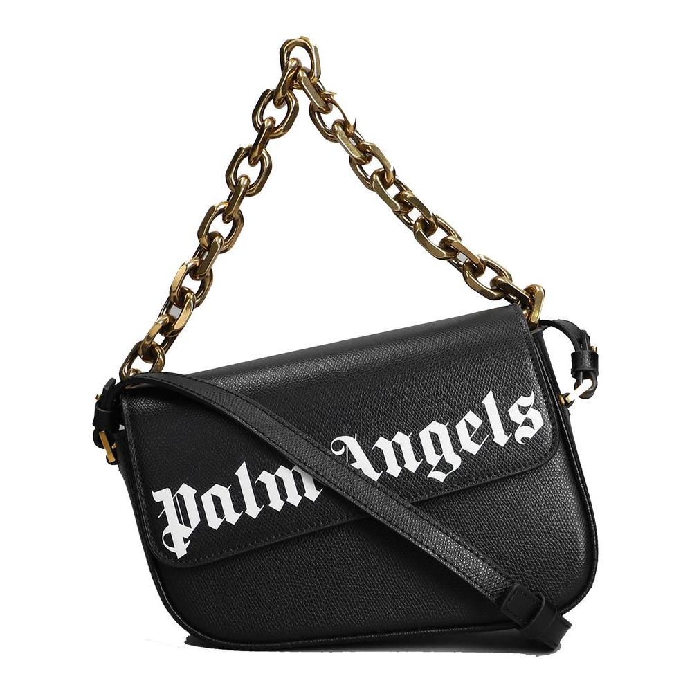 Palm Angels Black Leather Crossbody Bag Palm Angels