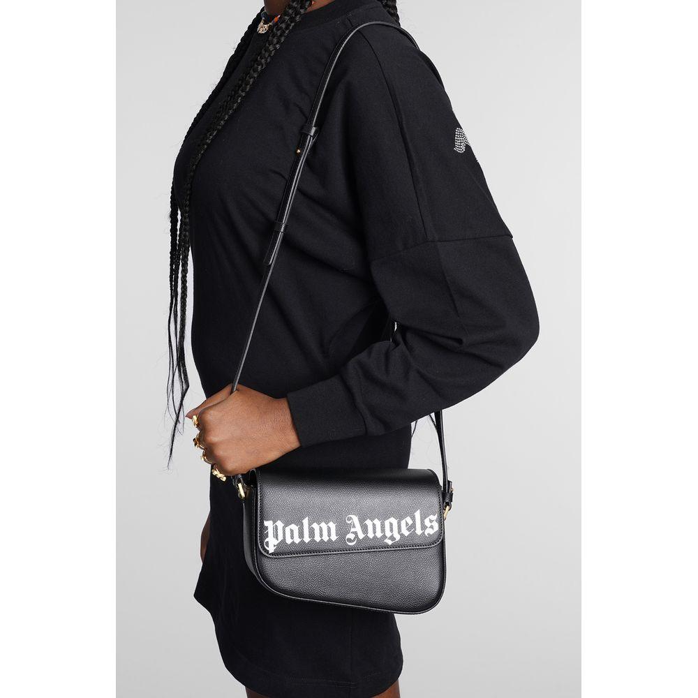 Palm Angels Black Leather Crossbody Bag Palm Angels