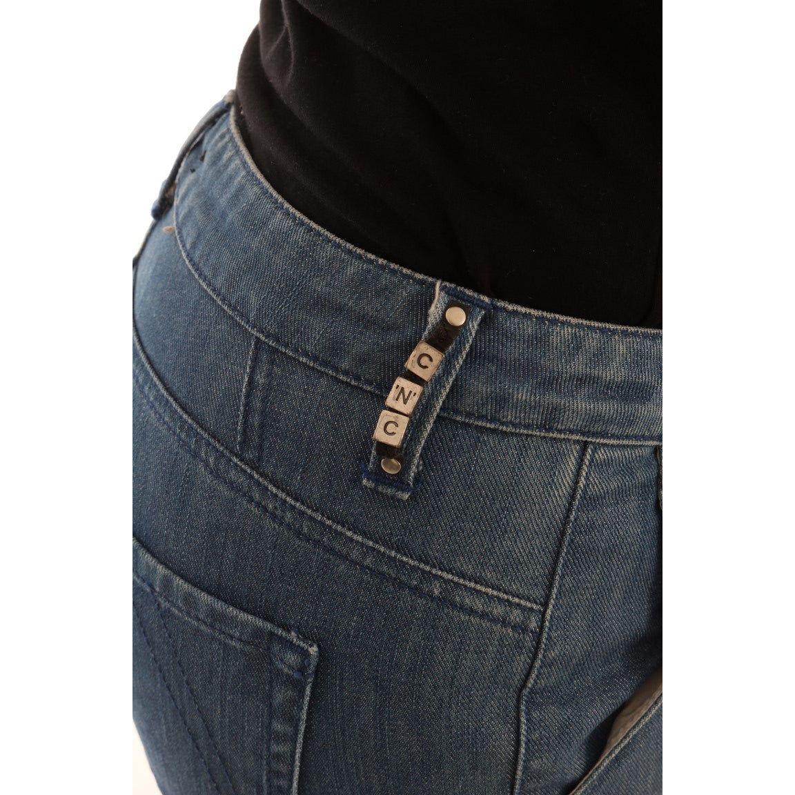 بنطلون جينز قطني أزرق فائق النحافة من كوستيوم ناشيونال