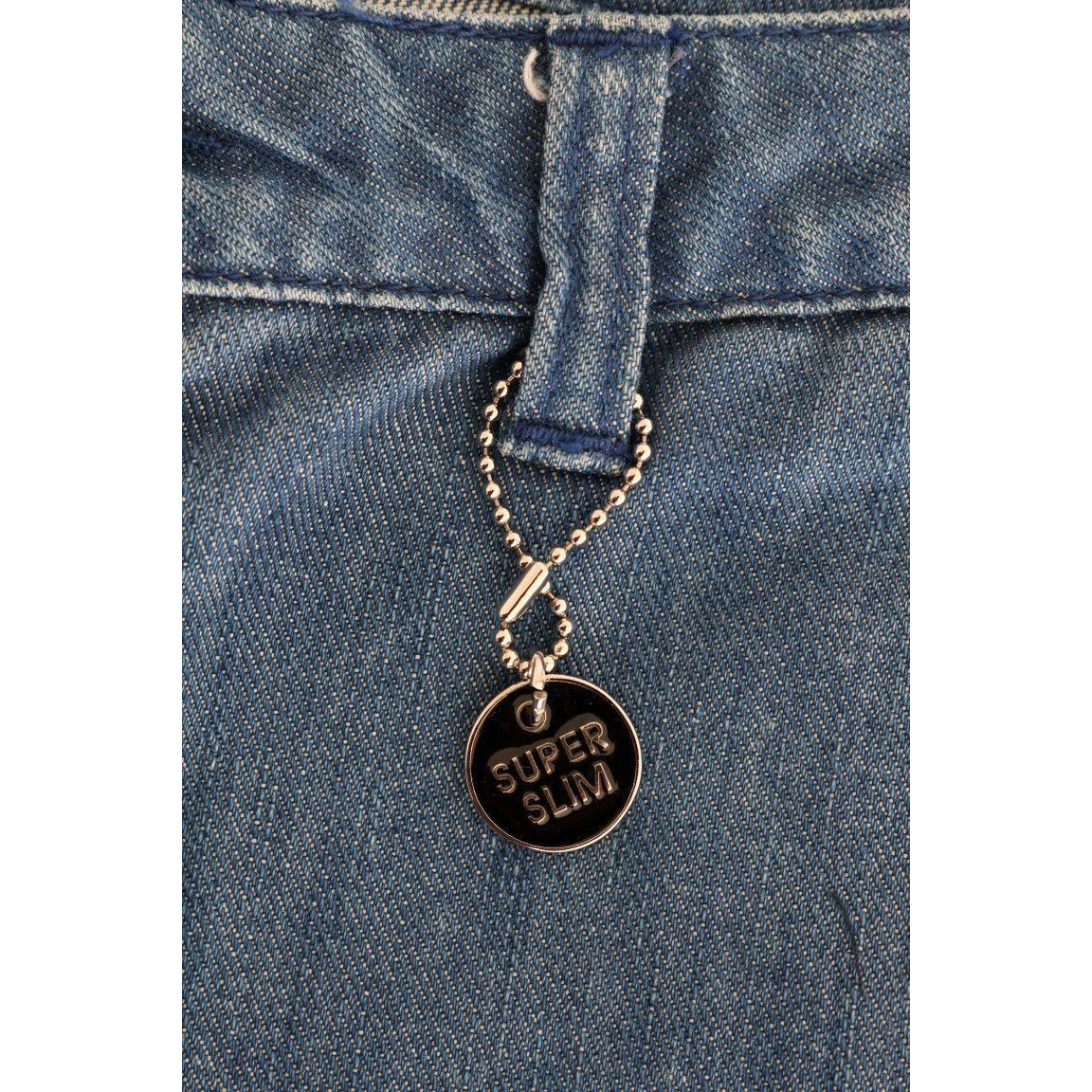 بنطلون جينز قطني أزرق فائق النحافة من كوستيوم ناشيونال